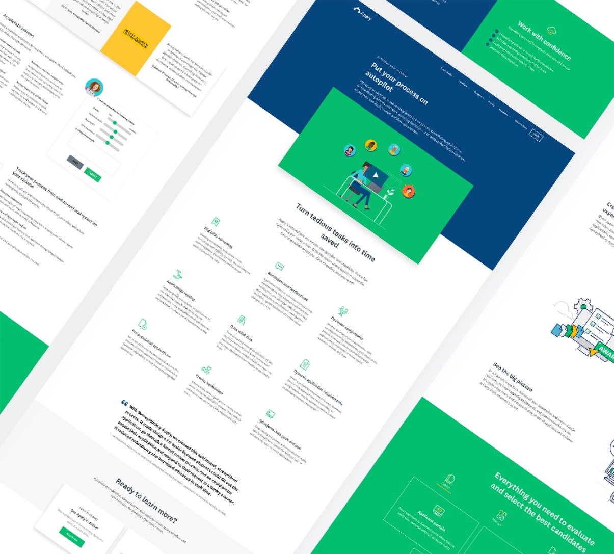 SurveyMonkey Apply Page Mockups